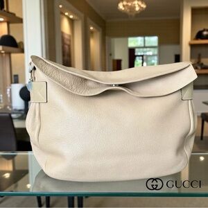 Gucci Cream Leather Shoulder Bag